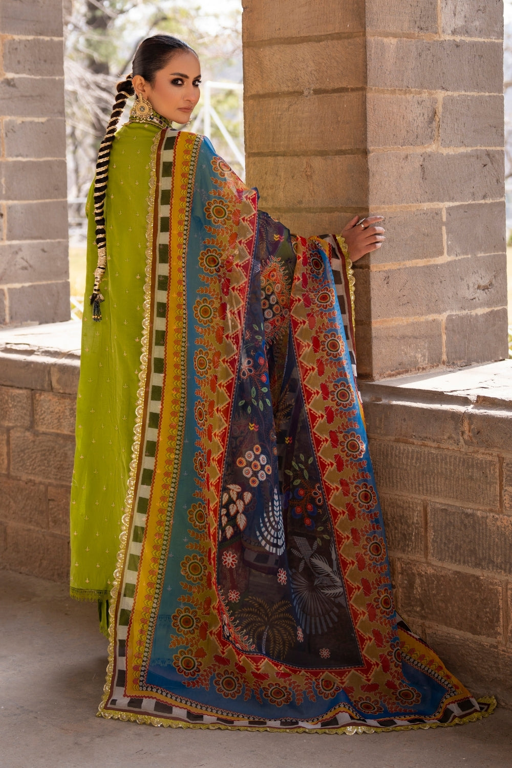 3PC Unstitched | Embroidered Lawn Suit | Sublimation Dupatta