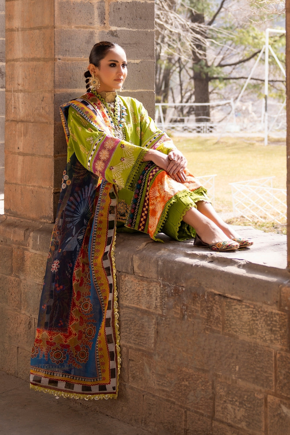 3PC Unstitched | Embroidered Lawn Suit | Sublimation Dupatta