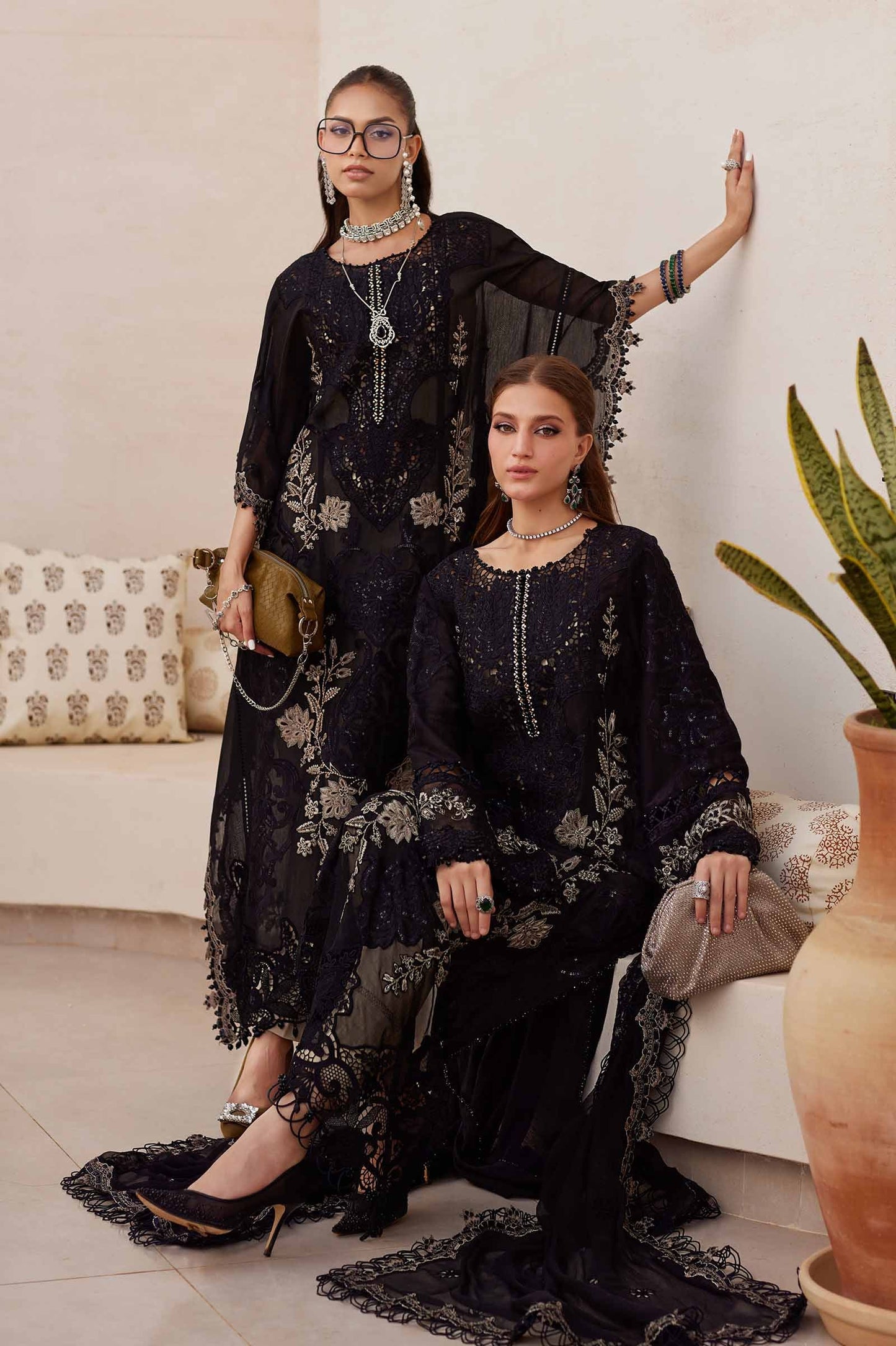 3 Piece Unstitched Embroidered Paper Cotton Suit | EID LAWN-25-03