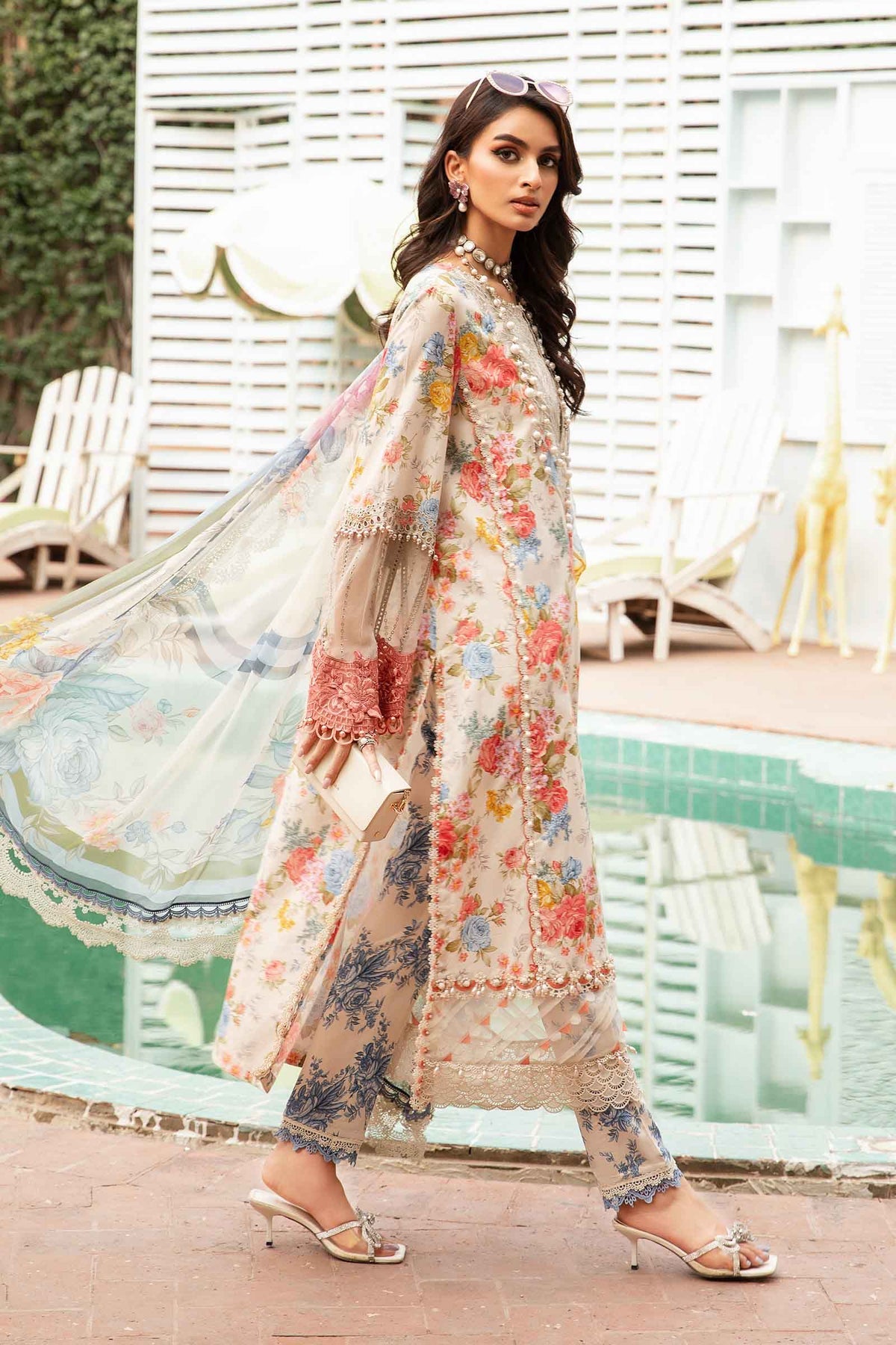 3 Piece Unstitched Printed Suit | MPT-2204-A