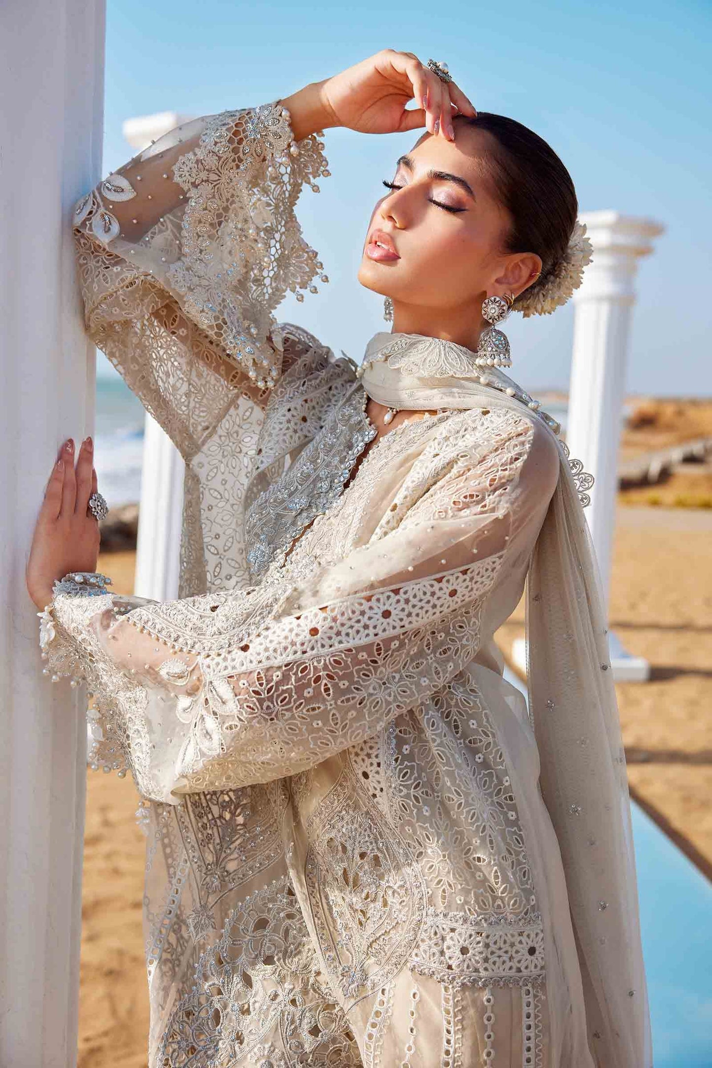 3 Piece Unstitched Embroidered Organza Suit | EID LAWN-25-09