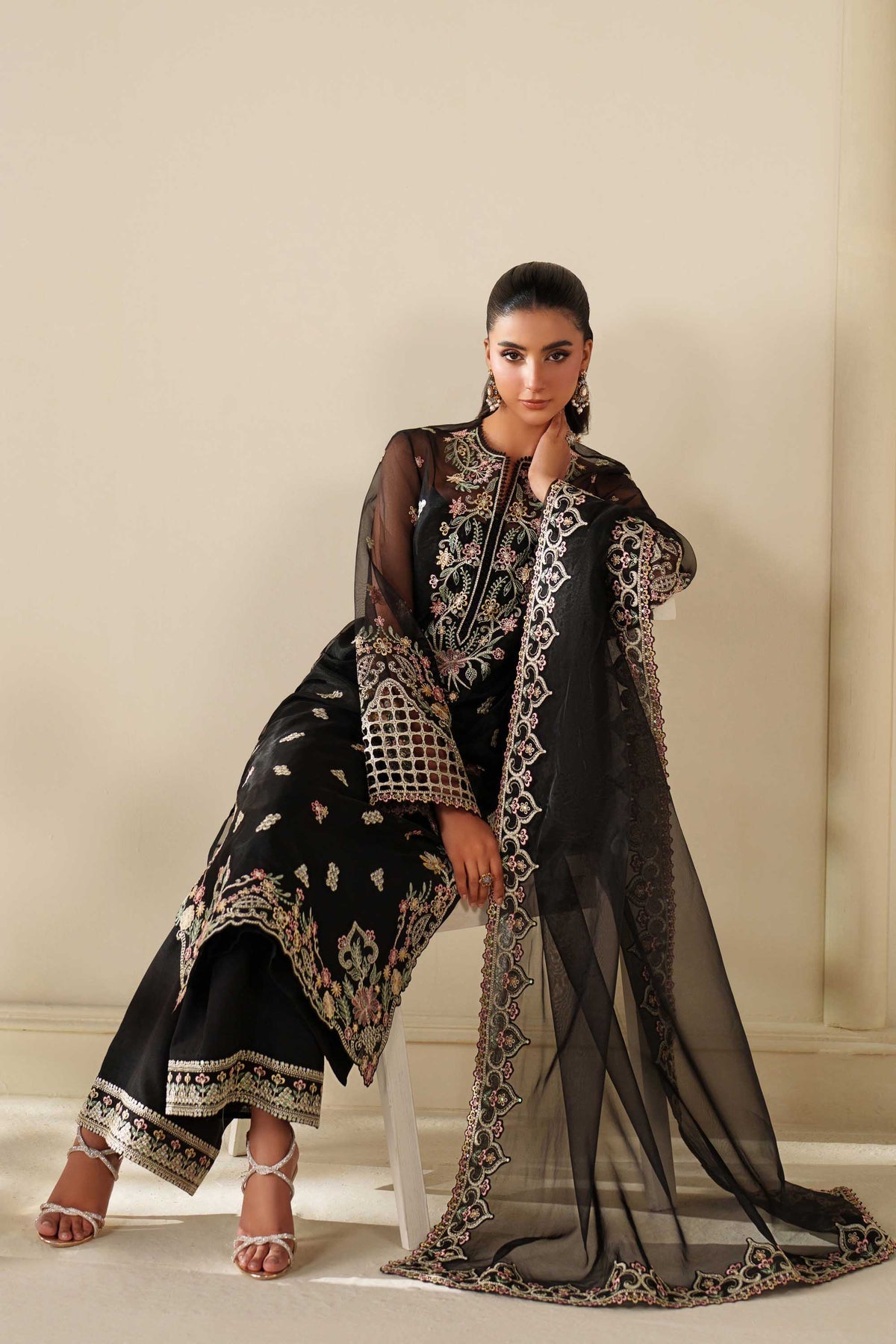 PTS638 Noir - Reveur Luxury Formals by Akbar Aslam at #VogueClothingStudio