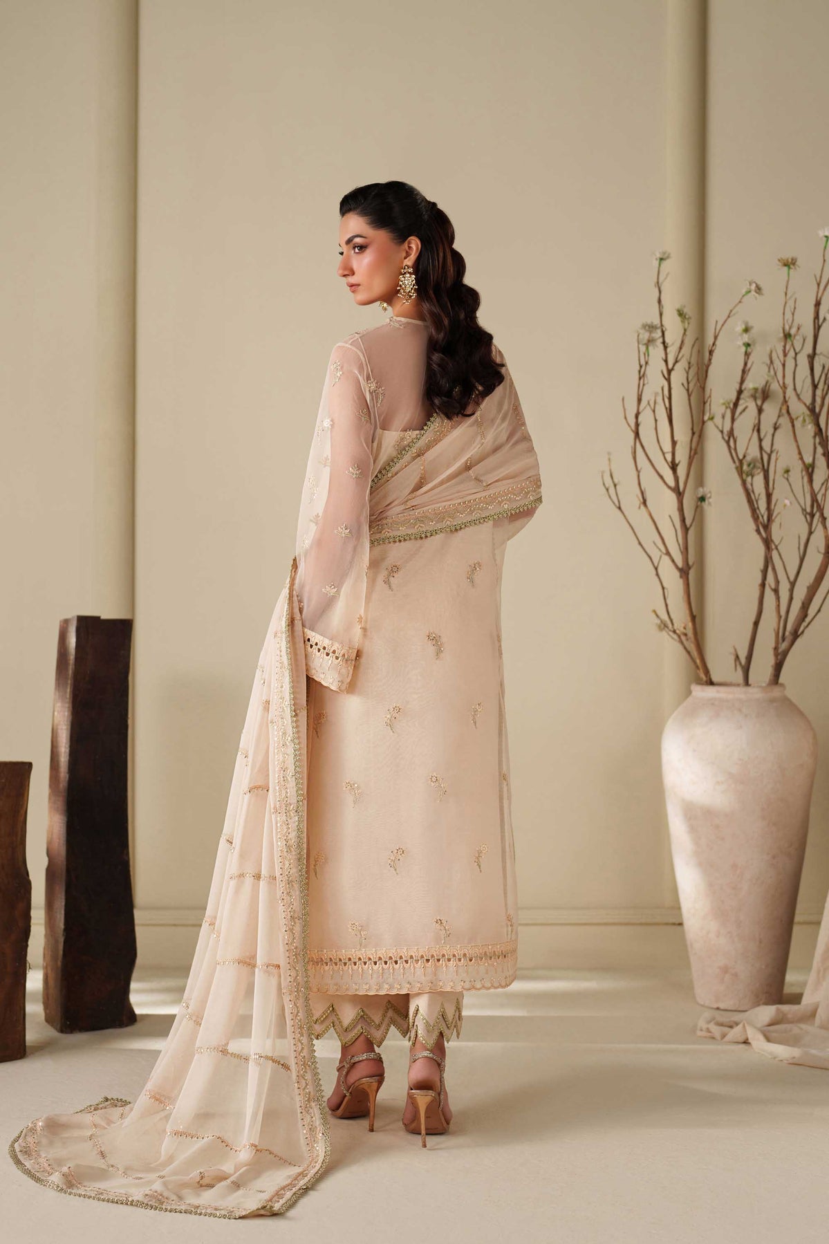 PTS641 Taupe - Reveur Luxury Formals by Akbar Aslam at #VogueClothingStudio