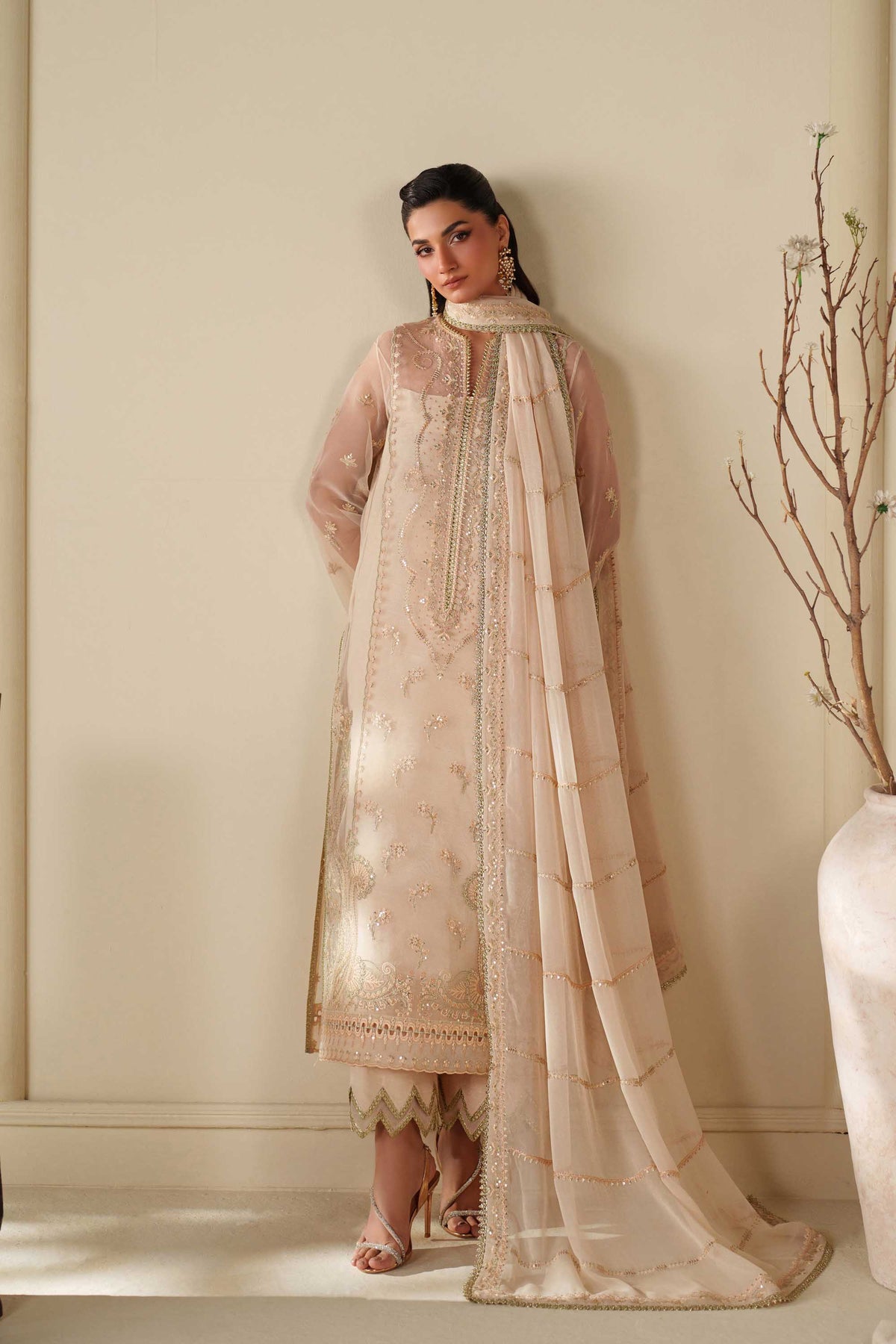 PTS641 Taupe - Reveur Luxury Formals by Akbar Aslam at #VogueClothingStudio