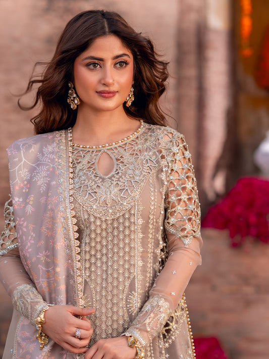 D-601 from Sona Gachi Unstitched Luxury Formals by Bin Ilyas at #VogueClothingStudio