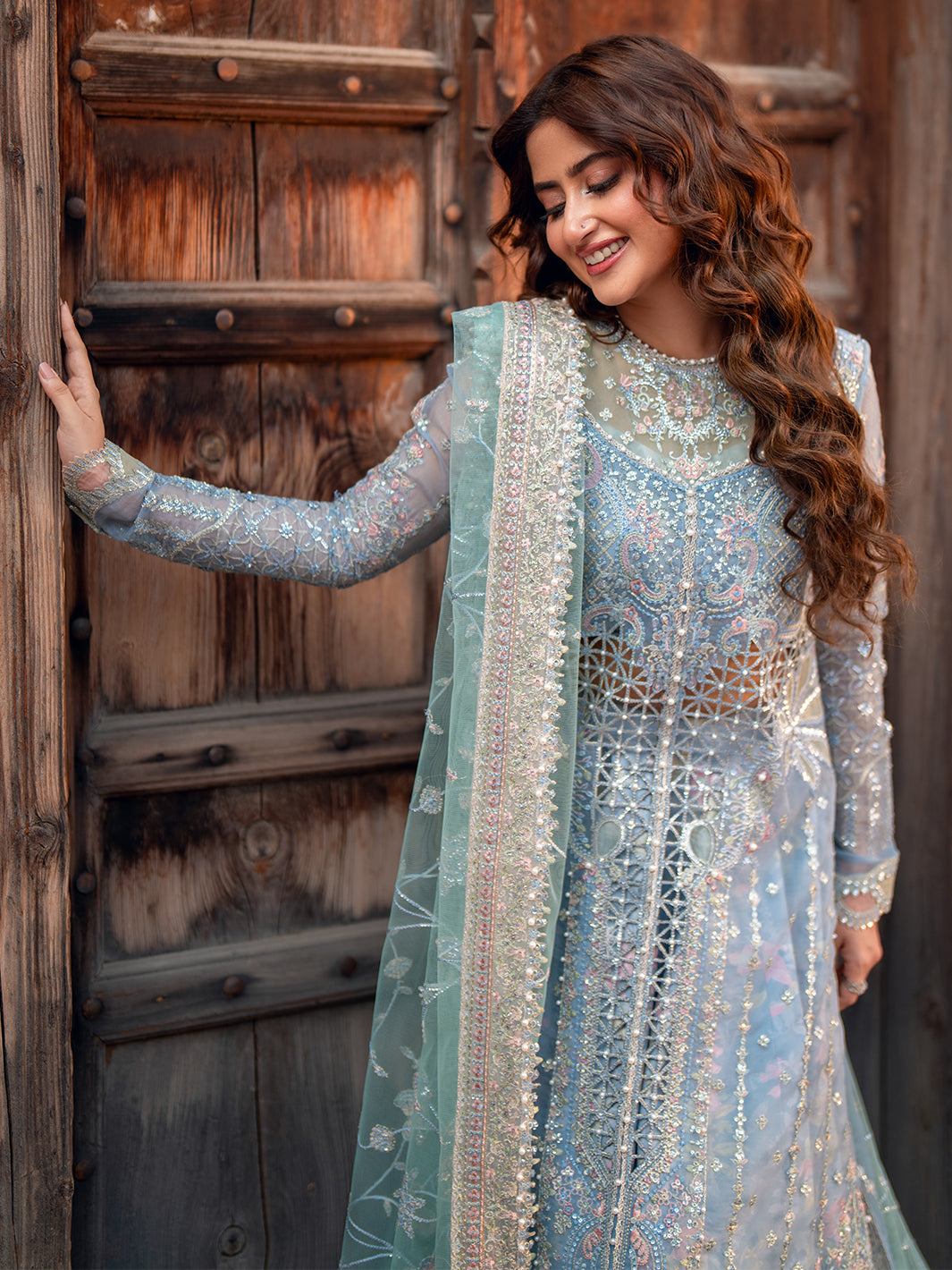D-602 from Sona Gachi Unstitched Luxury Formals by Bin Ilyas at #VogueClothingStudio