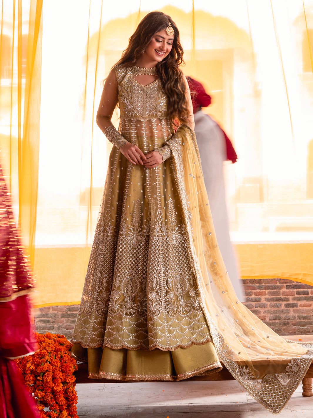 D-605 from Sona Gachi Unstitched Luxury Formals by Bin Ilyas at #VogueClothingStudio