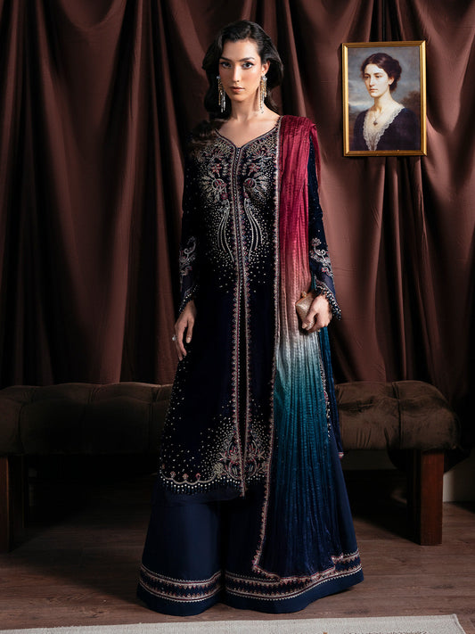 ECLAT - Solene - Luxury Velvets by Faiza Faisal at #VogueClothingStudio