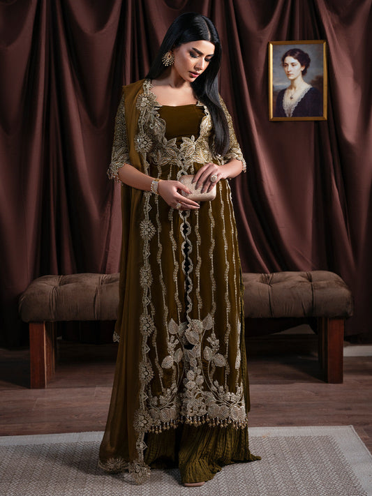 EVANIA - Solene - Luxury Velvets by Faiza Faisal at #VogueClothingStudio