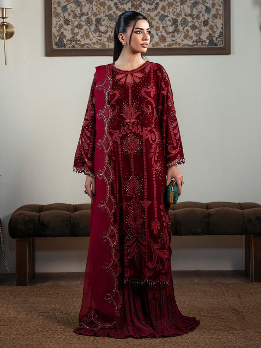 ROUGE  - Solene - Luxury Velvets by Faiza Faisal at #VogueClothingStudio