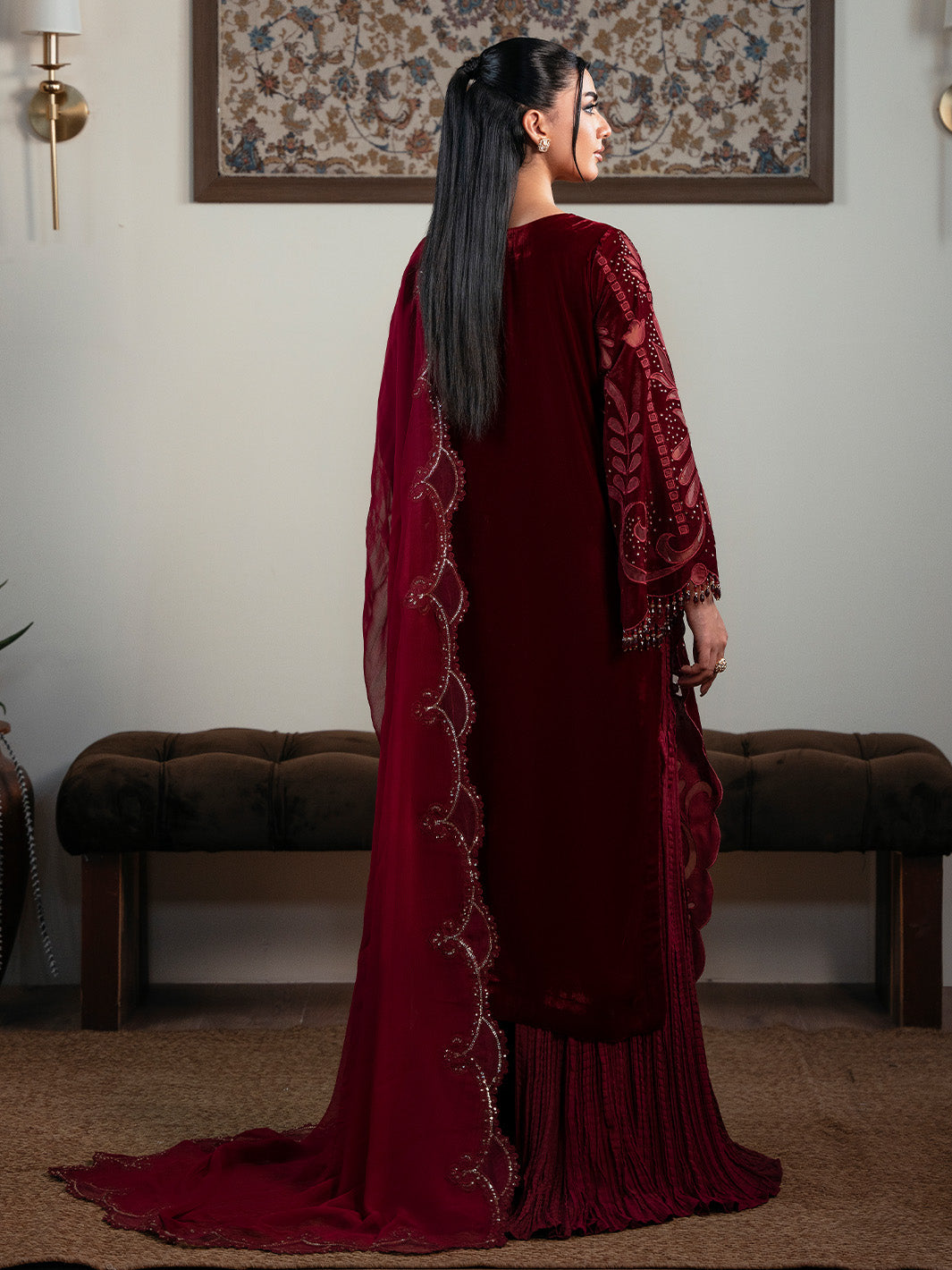 ROUGE  - Solene - Luxury Velvets by Faiza Faisal at #VogueClothingStudio