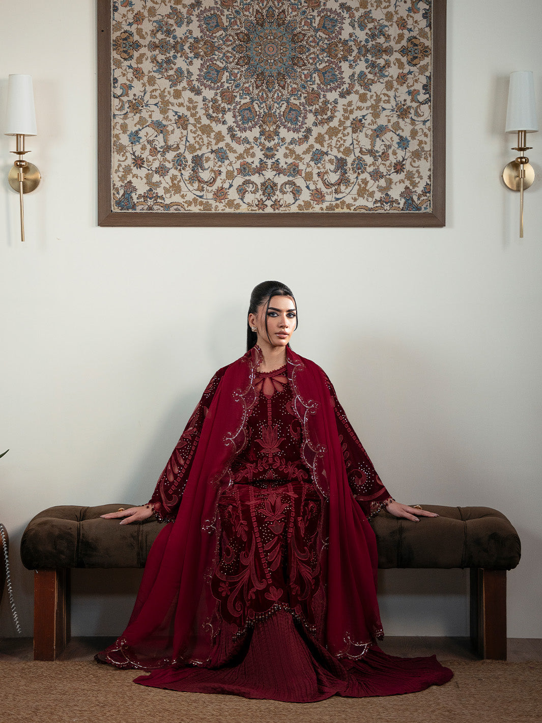 ROUGE  - Solene - Luxury Velvets by Faiza Faisal at #VogueClothingStudio