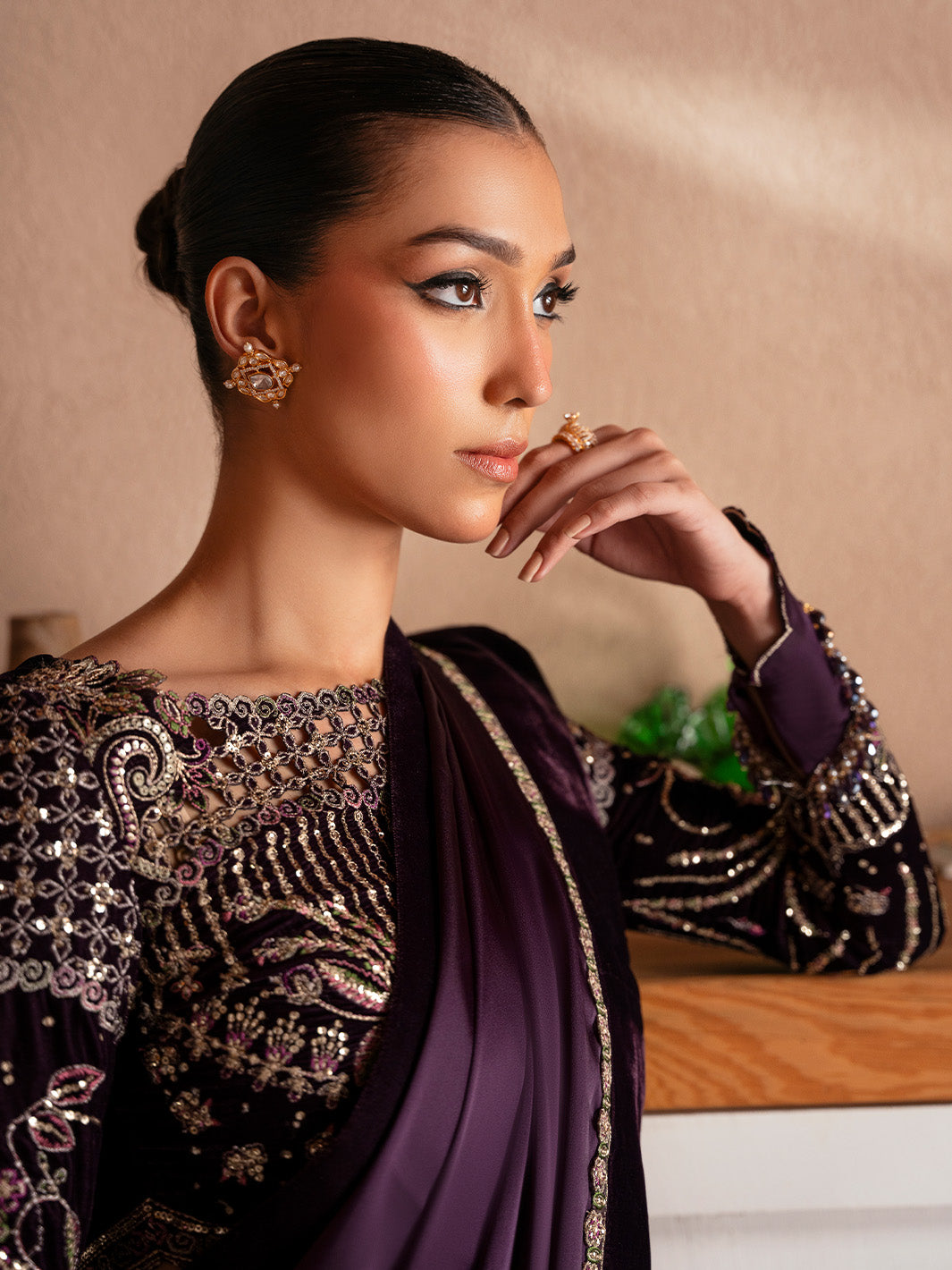VELORA - Solene - Luxury Velvets by Faiza Faisal at #VogueClothingStudio