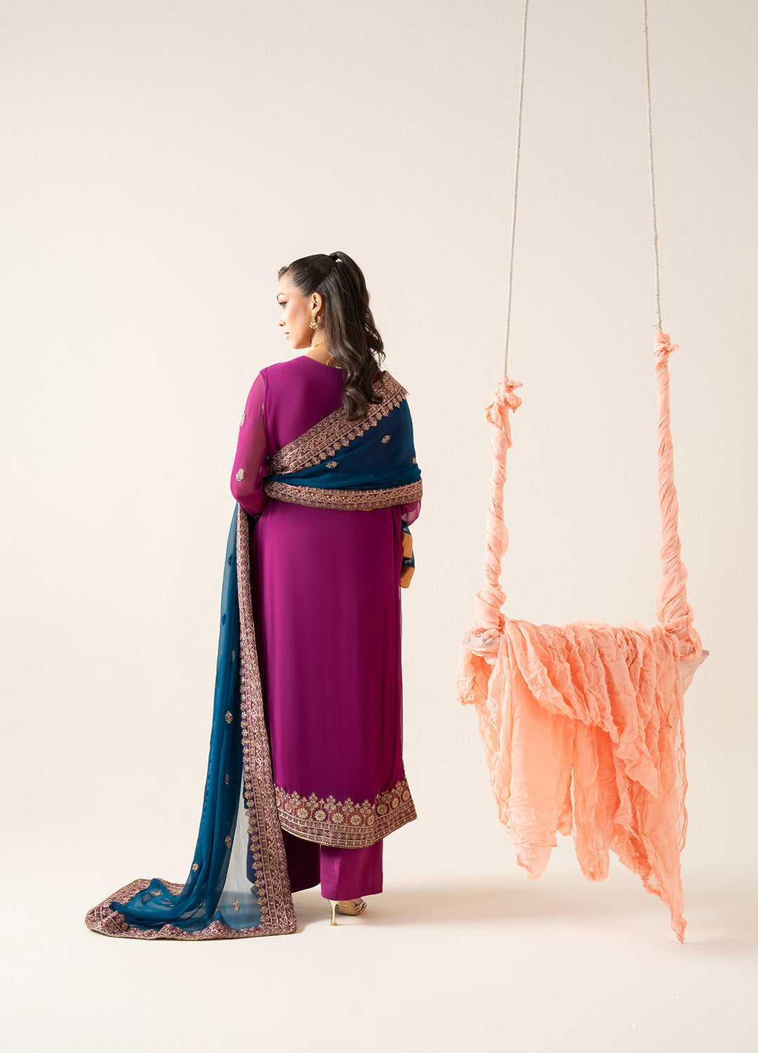 3 Piece Embroirdered Chiffon MEDINE - FSU5606