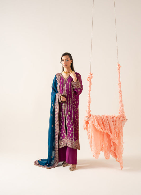 3 Piece Embroirdered Chiffon MEDINE - FSU5606