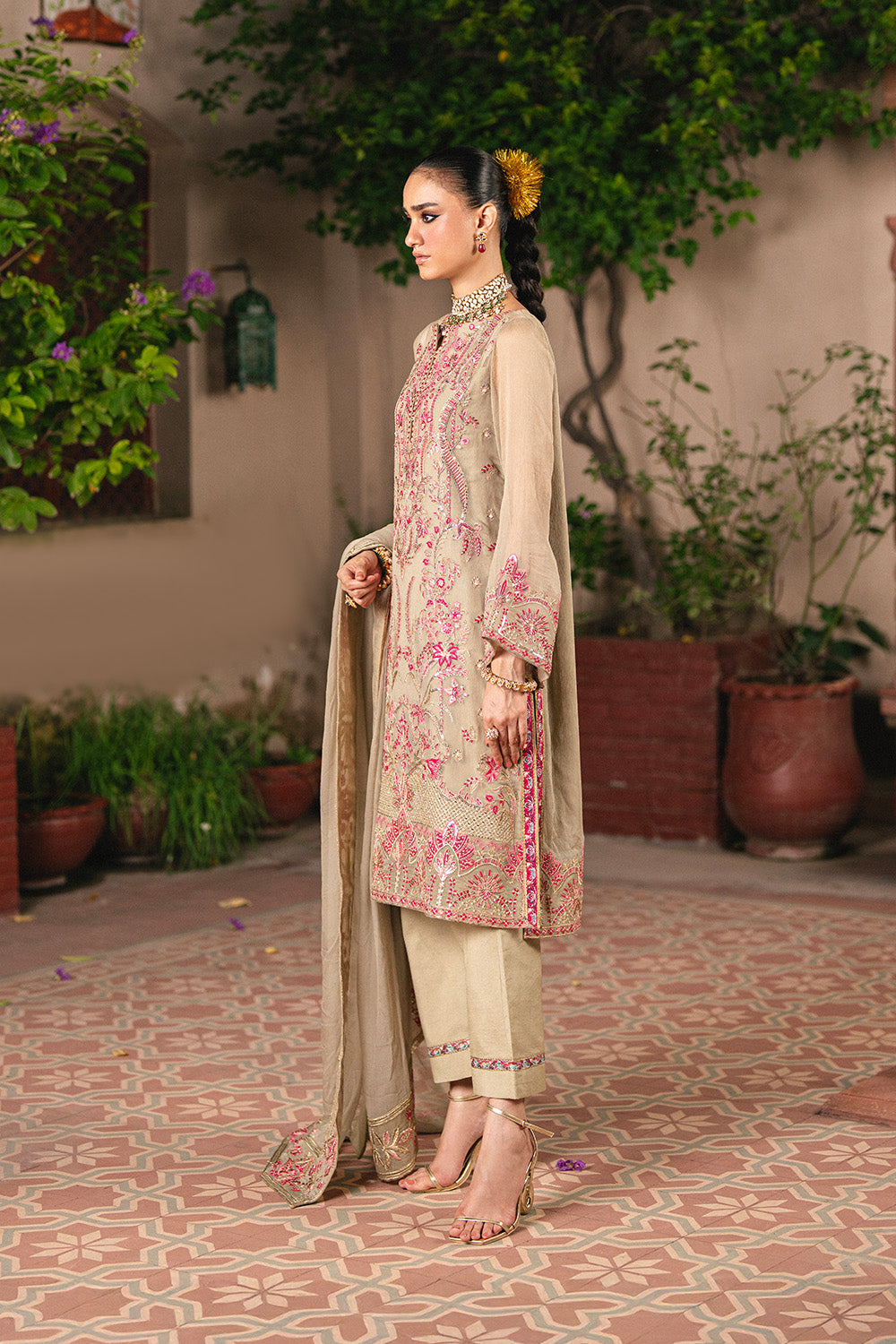 3 Piece Embroiderd Chiffon GANDHARIKA - FSU5643