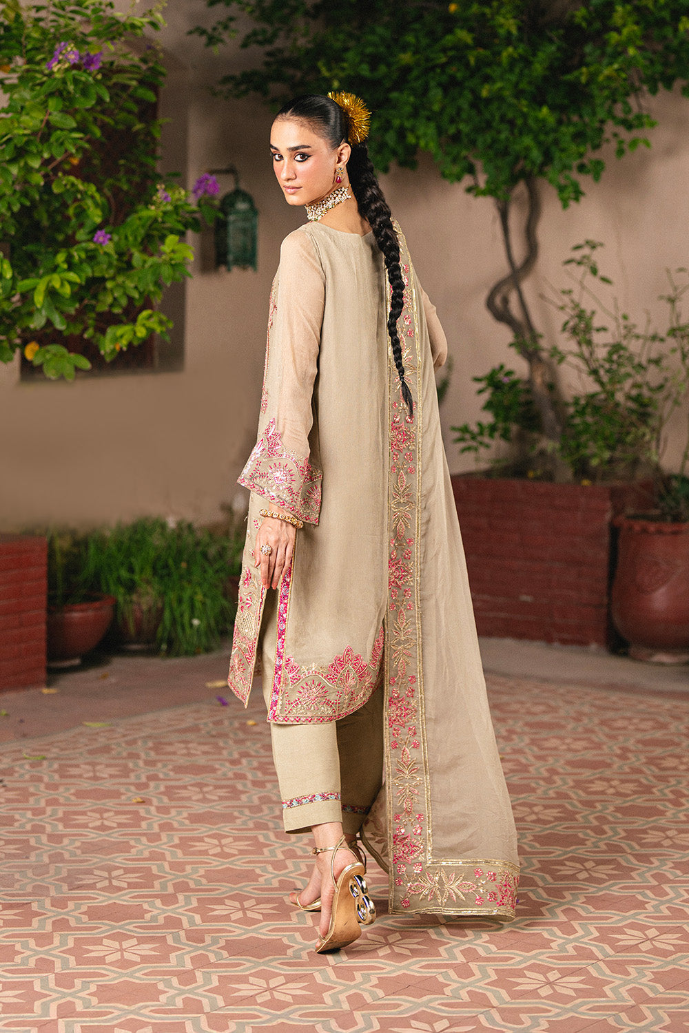 3 Piece Embroiderd Chiffon GANDHARIKA - FSU5643