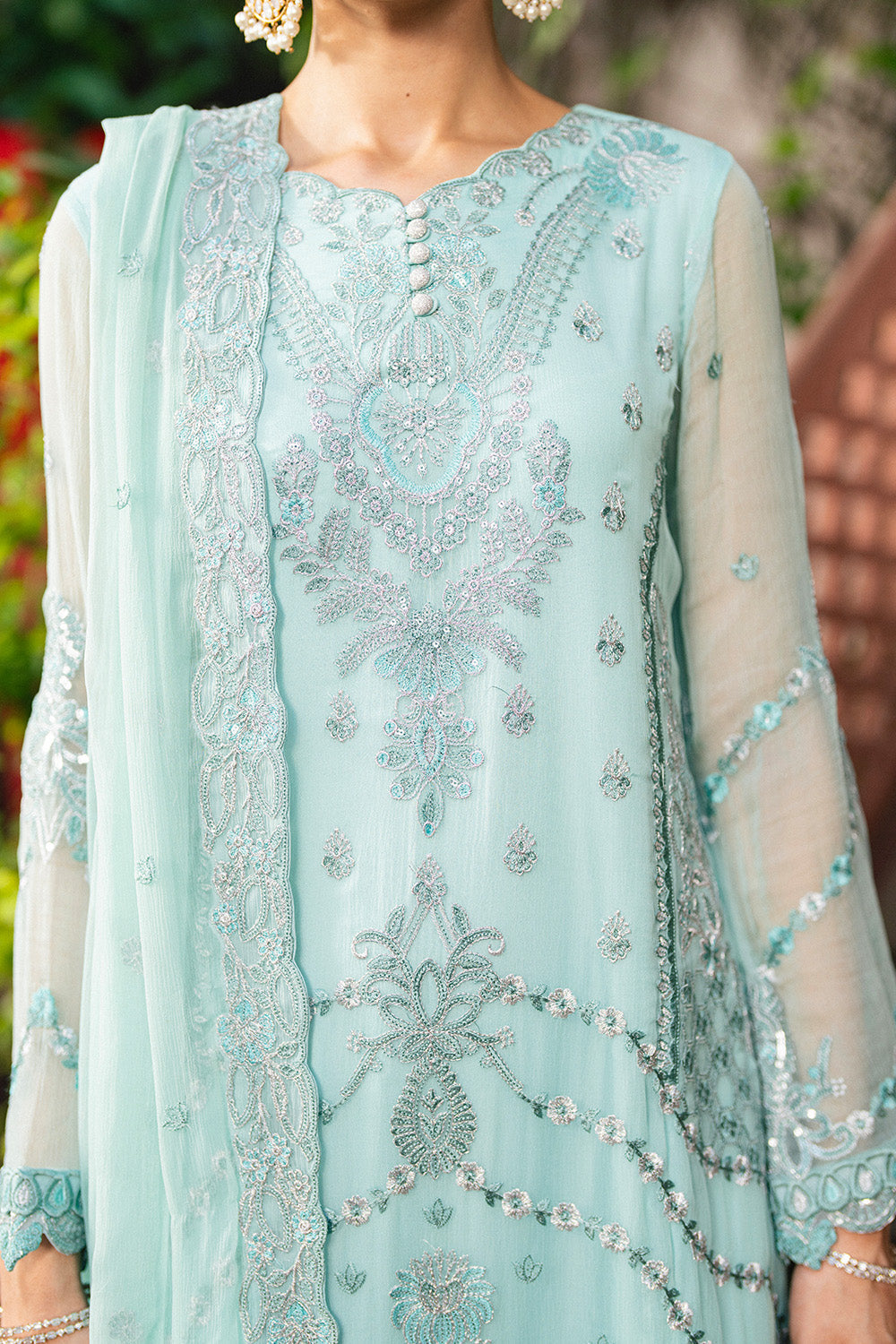 3 Piece Embroiderd Chiffon GARTHIKA - FSU5646