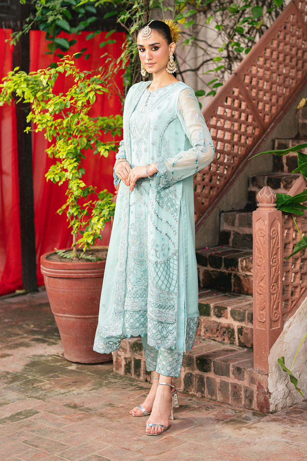 3 Piece Embroiderd Chiffon GARTHIKA - FSU5646