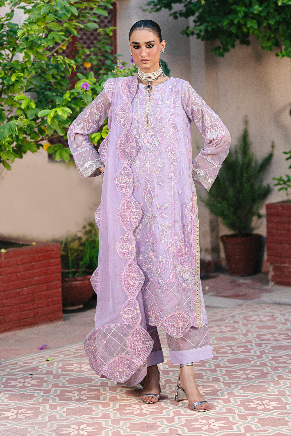 3 Piece Embroiderd Chiffon GAURI - FSU5647