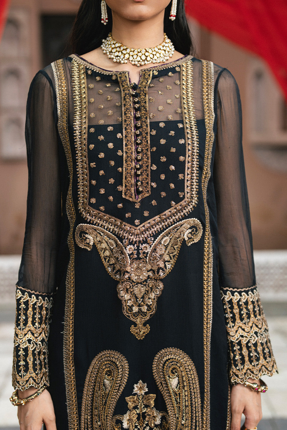 3 Piece Embroiderd Chiffon GAYA - FSU5648