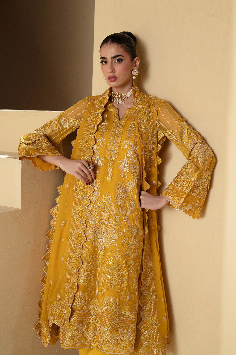 3 Piece Embroiderd Chiffon ANIPPE - FSU5660