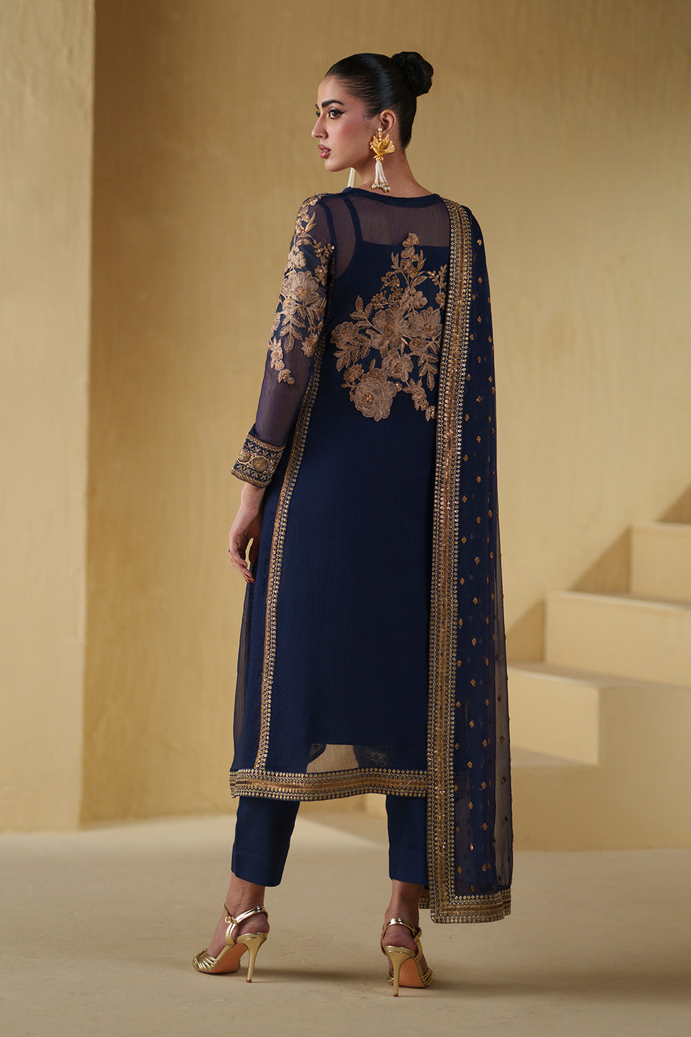 3 Piece Embroiderd Chiffon BAHITI - FSU5661