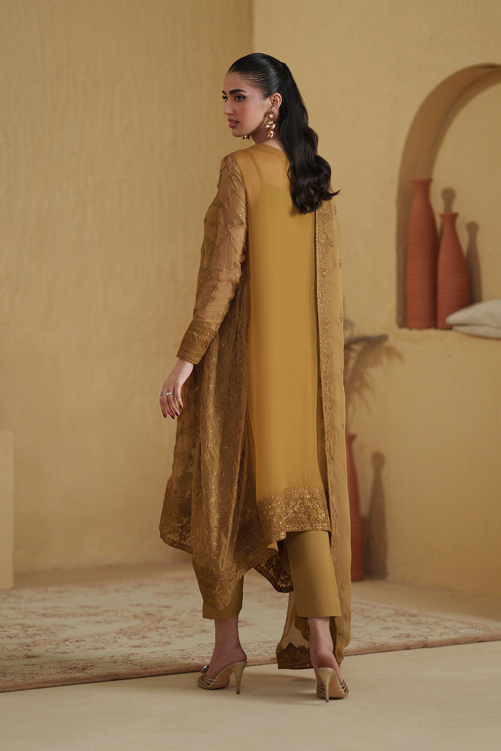 3 Piece Embroiderd Chiffon BENNU - FSU5664