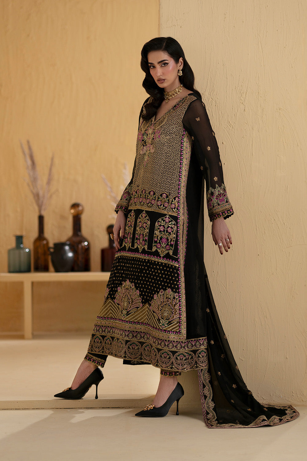 3 Piece Embroiderd Chiffon MERNEITH - FSU5665