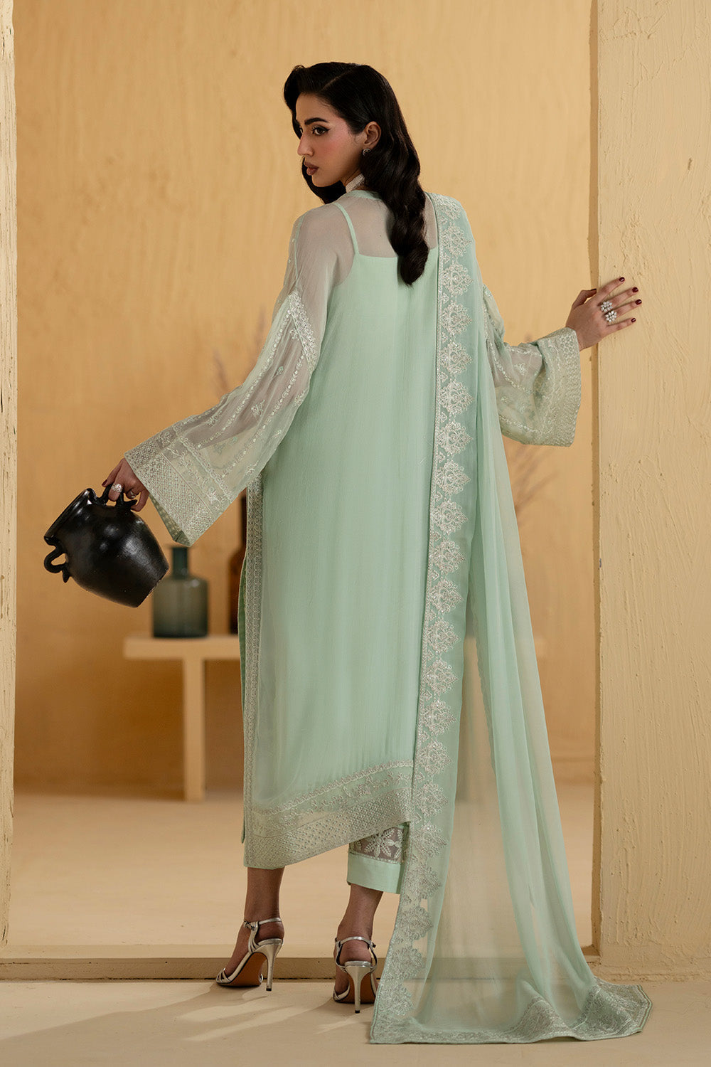 3 Piece Embroiderd Chiffon AMUNET - FSU5667