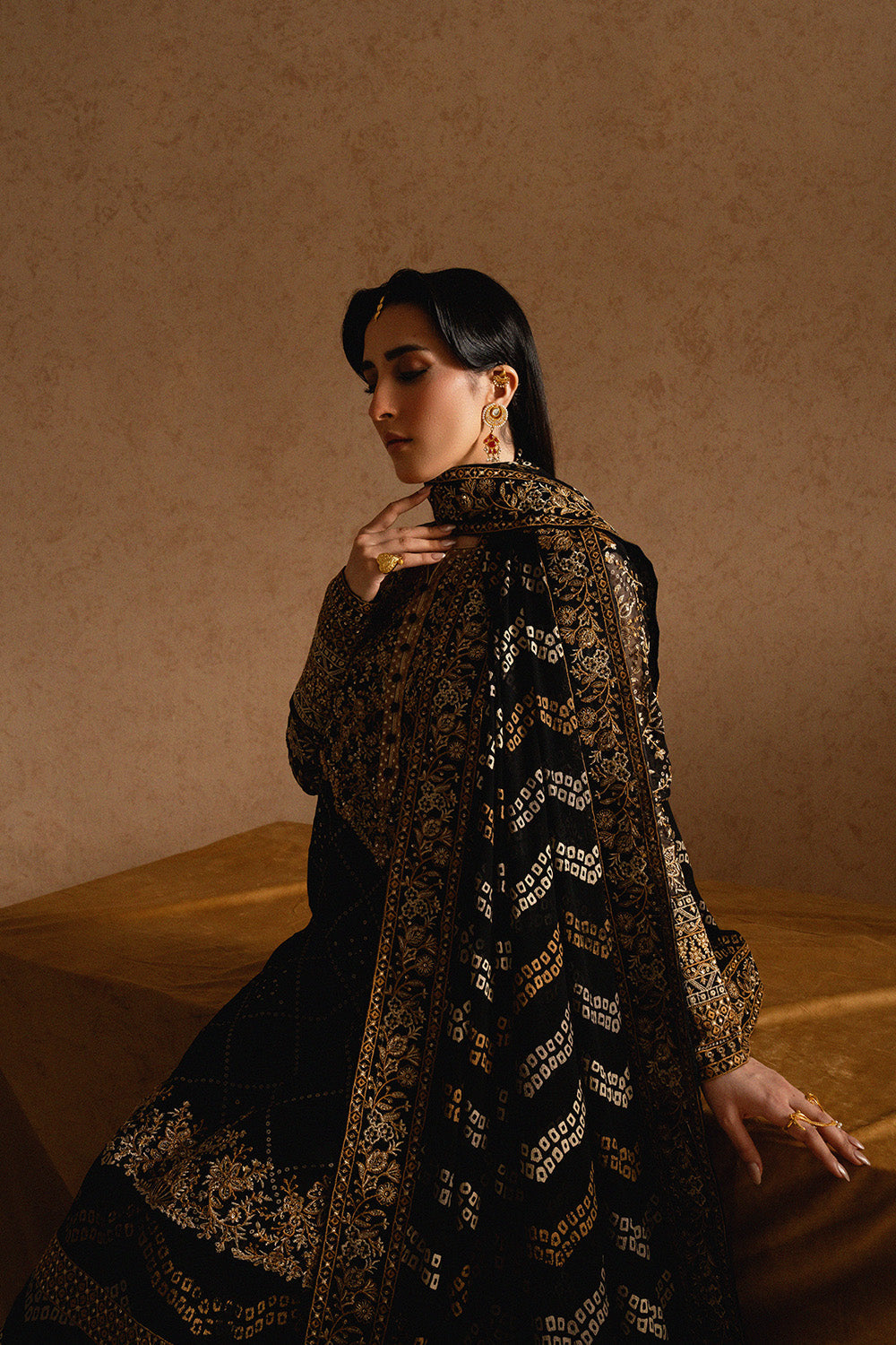 3 Piece Embroirdered Chiffon DENIZ - FSU5605