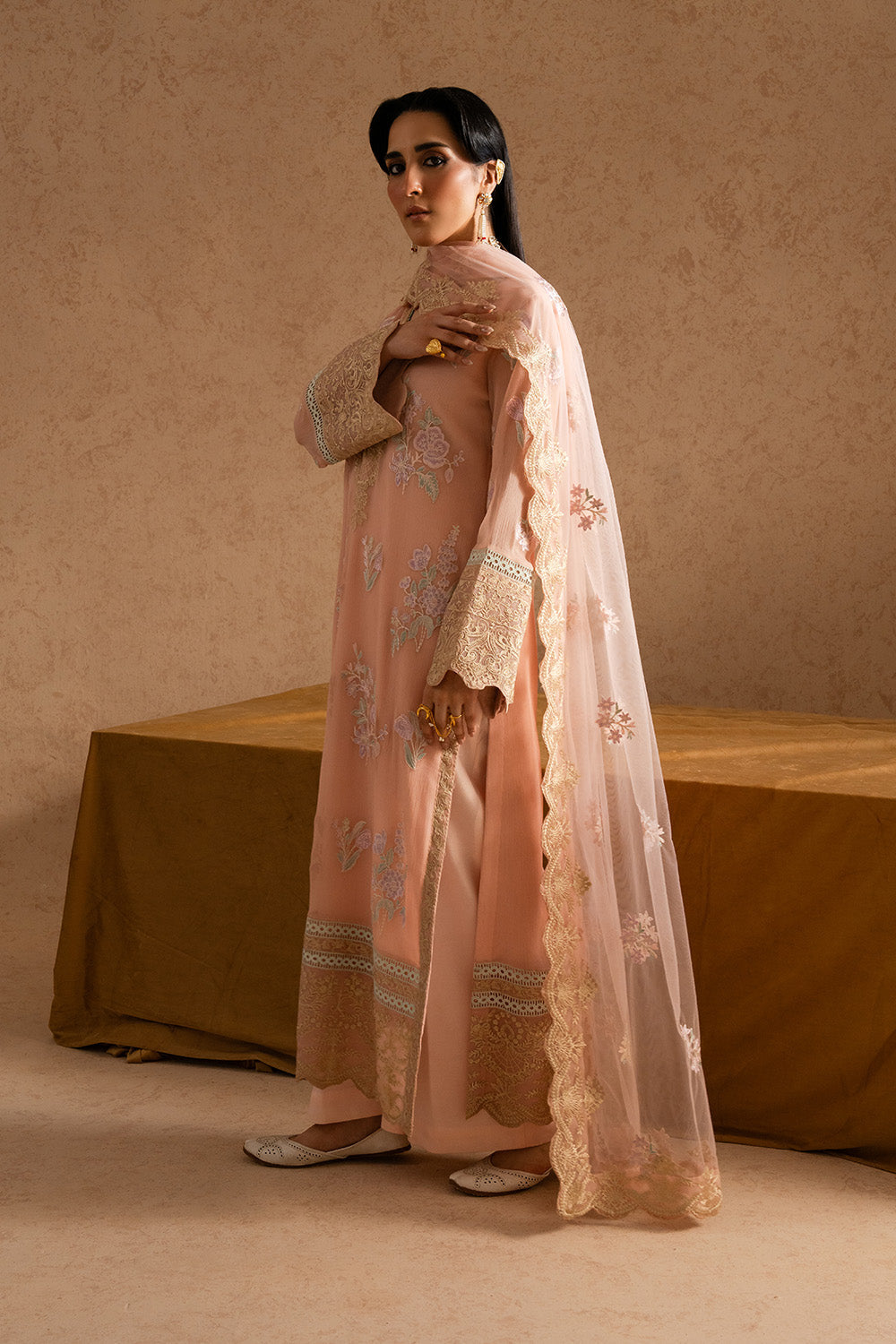 3 Piece Embroirdered Chiffon MIRAY - FSU5609