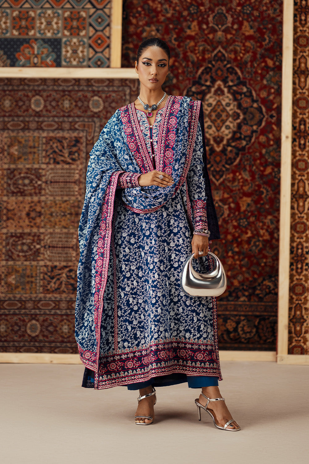 3 Piece Embroidered Chiffon AILA - FSU5632