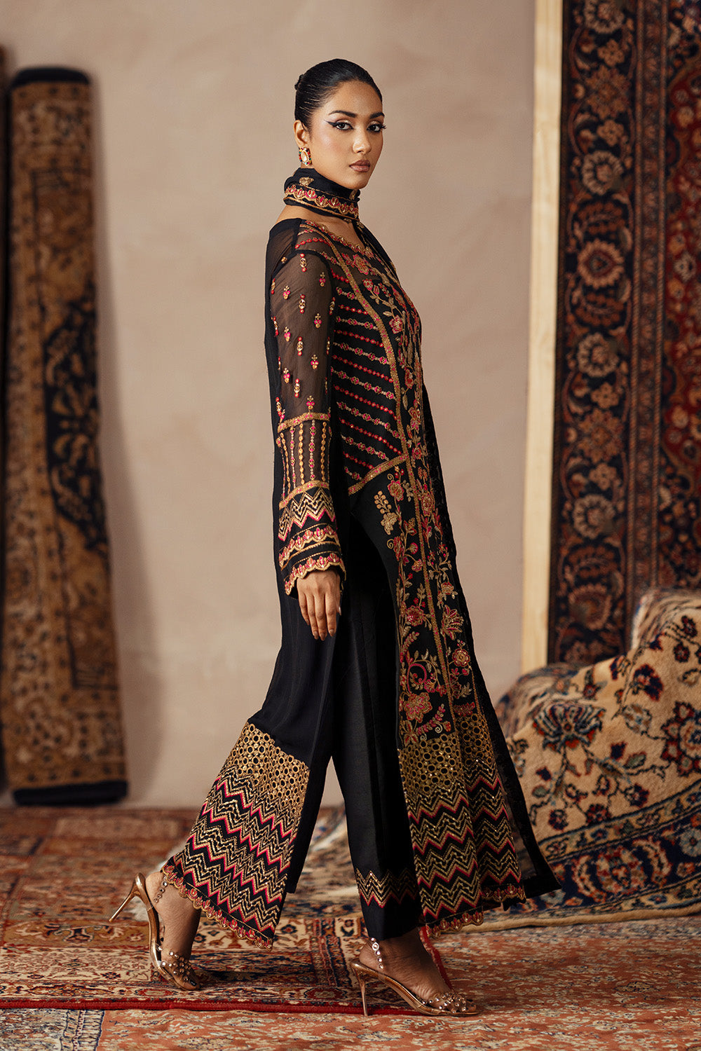 3 Piece Embroidered Chiffon ALONA - FSU5634