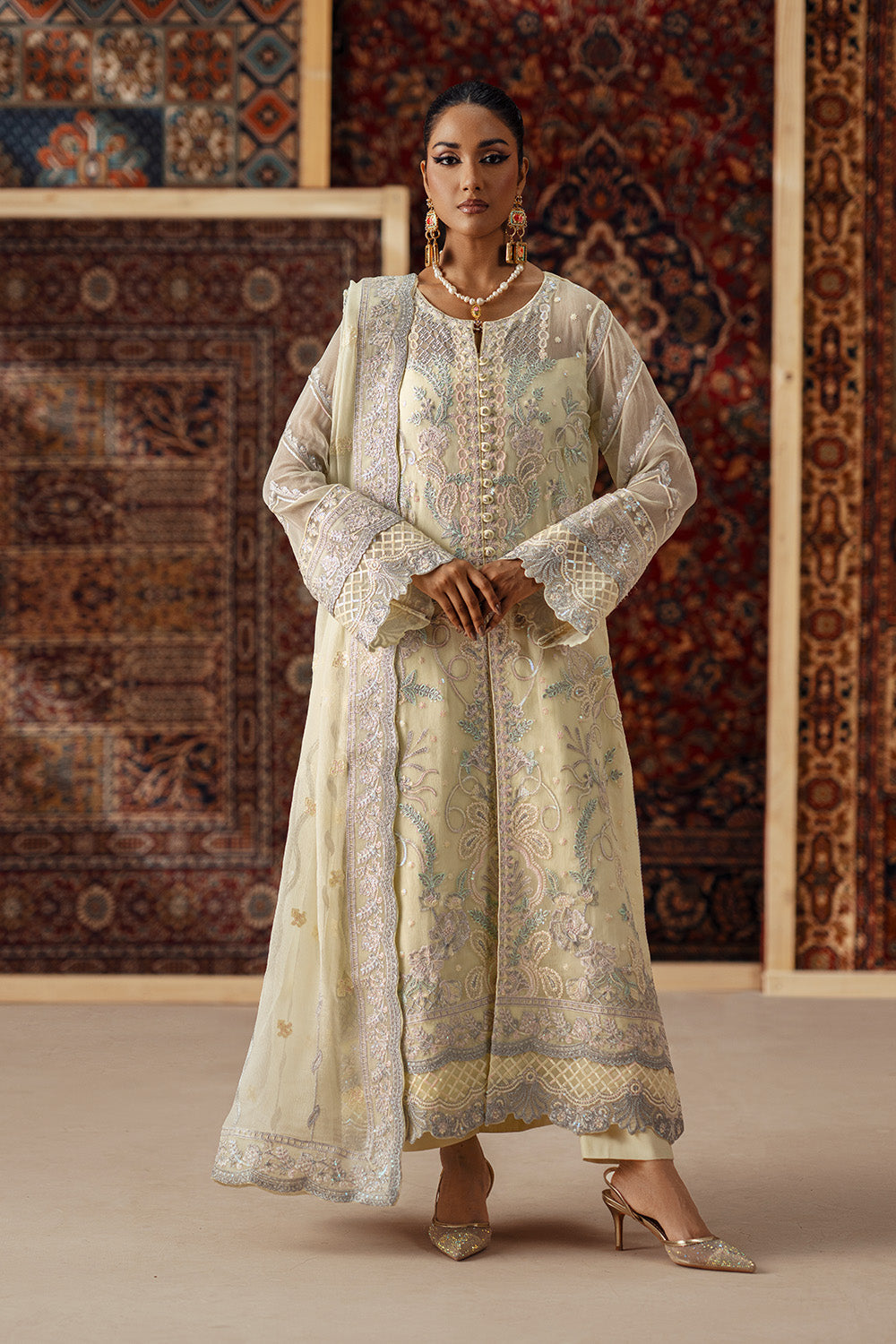 3 Piece Embroidered Chiffon ARDETH - FSU5637