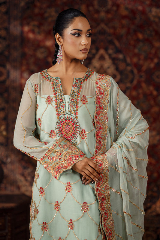 3 Piece Embroidered Chiffon AVITAL - FSU5638