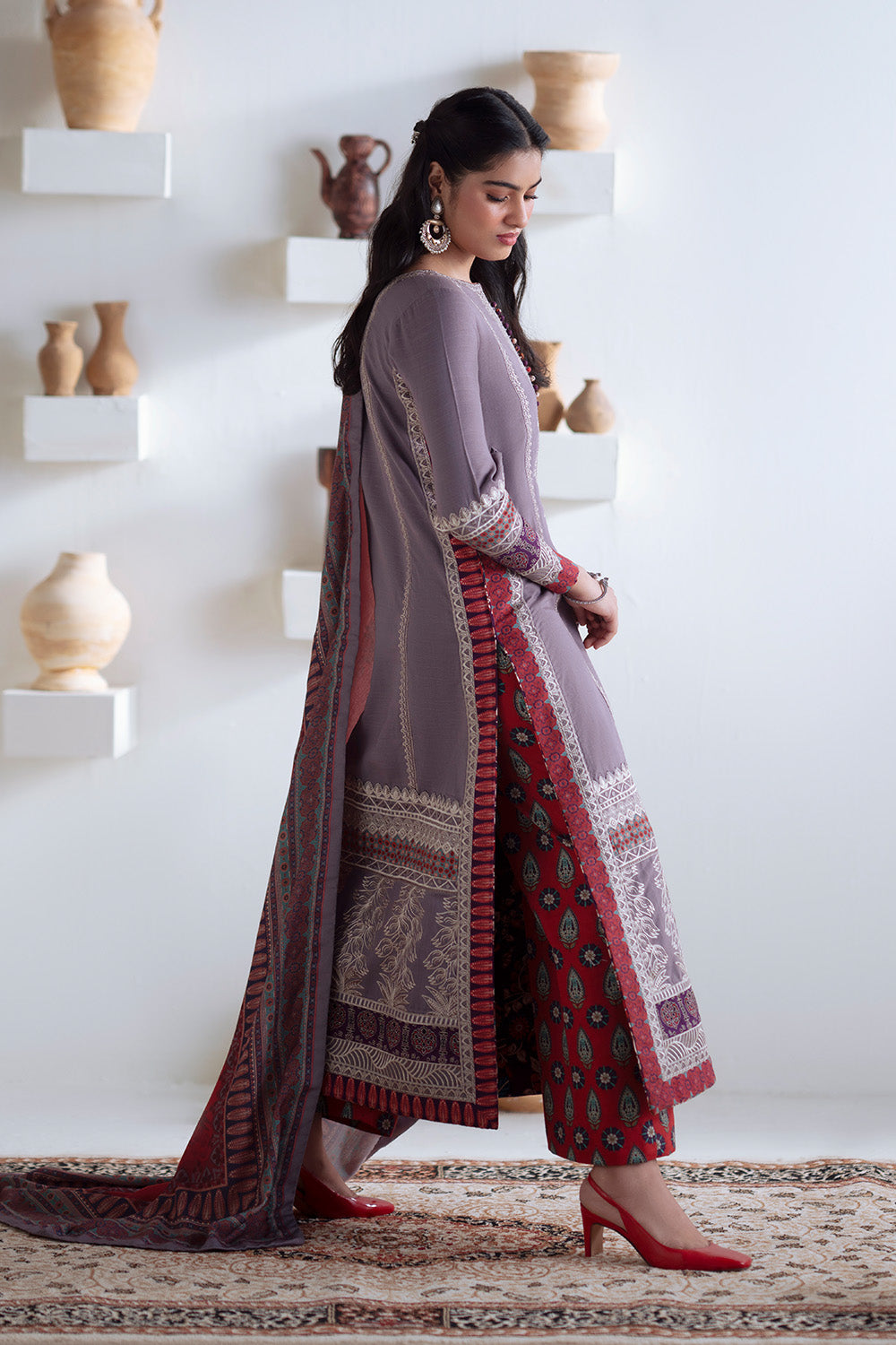 3 Piece Embroidered Khaddar ZALAAN - FSU5672