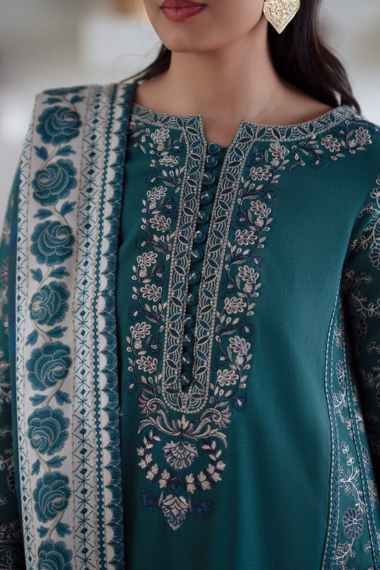 3 Piece Embroidered Khaddar SERINA - FSU5675