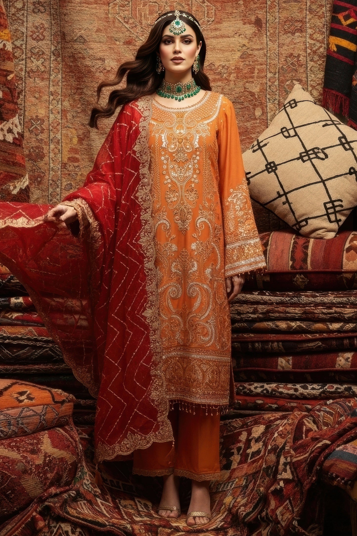 I-244 Esmara- Mehr-e-Mah by Imrozia at #VogueClothingStudio