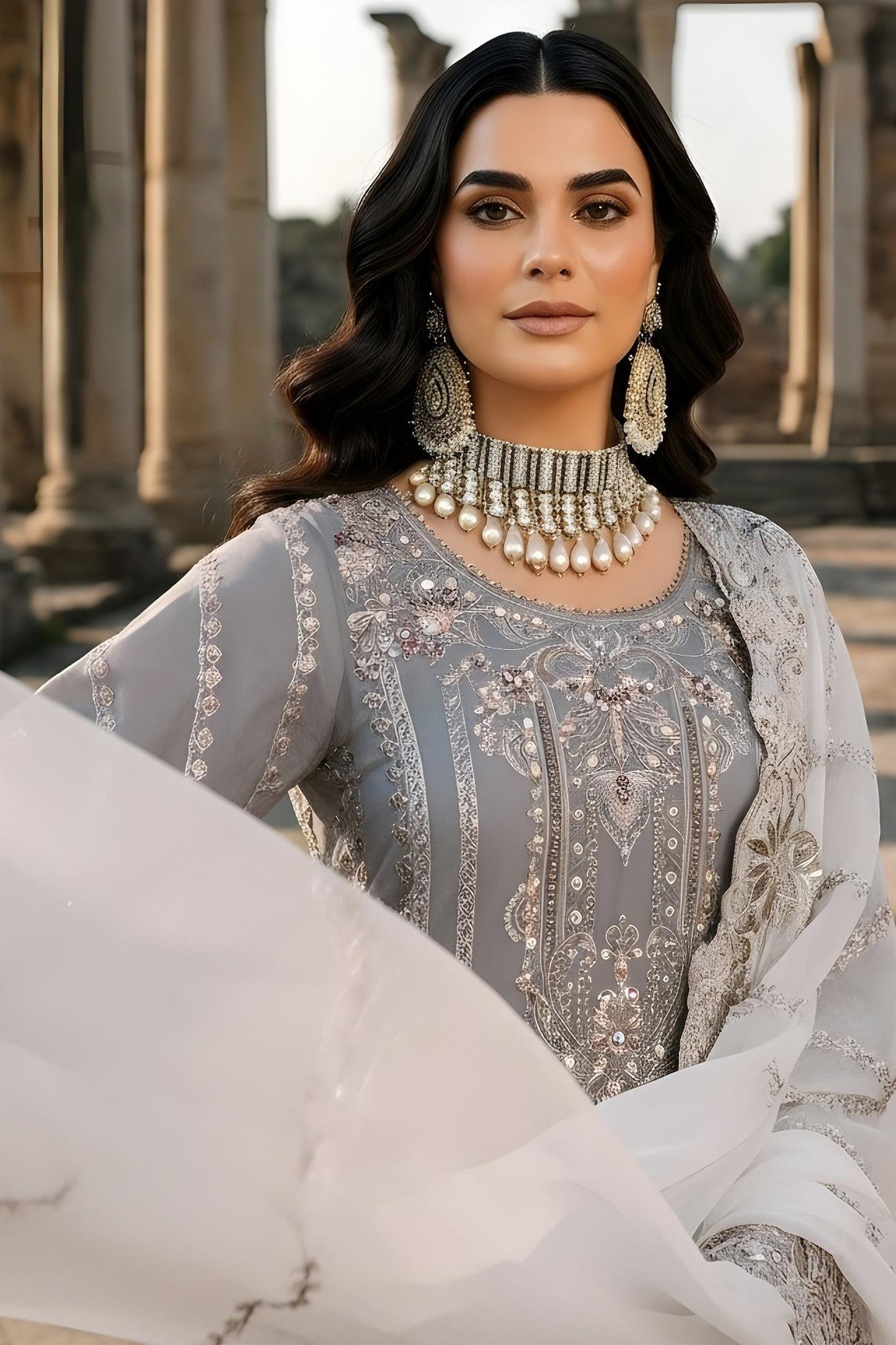 I-246 Lalezar- Mehr-e-Mah by Imrozia at #VogueClothingStudio