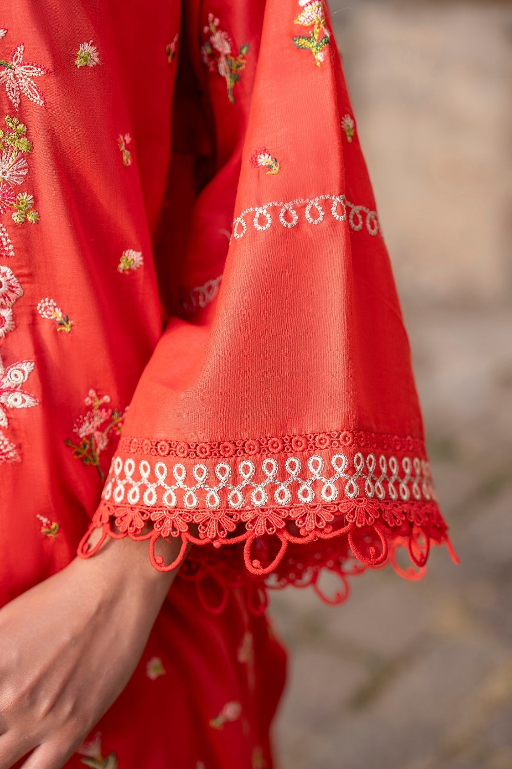 3PC Unstitched | Embroidered Lawn Suit | Chiffon Dupatta