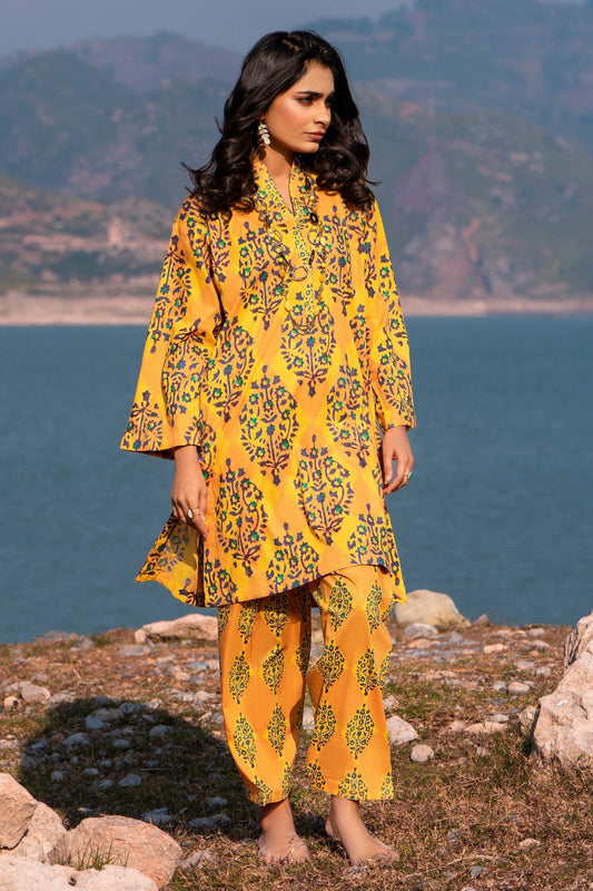 2PC Unstitched |Printed Lawn Shirt + Trouser