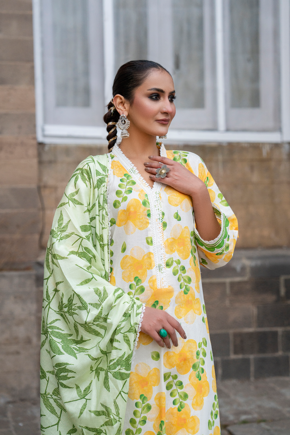 3 PC Unstitched | Printed Lawn Suit