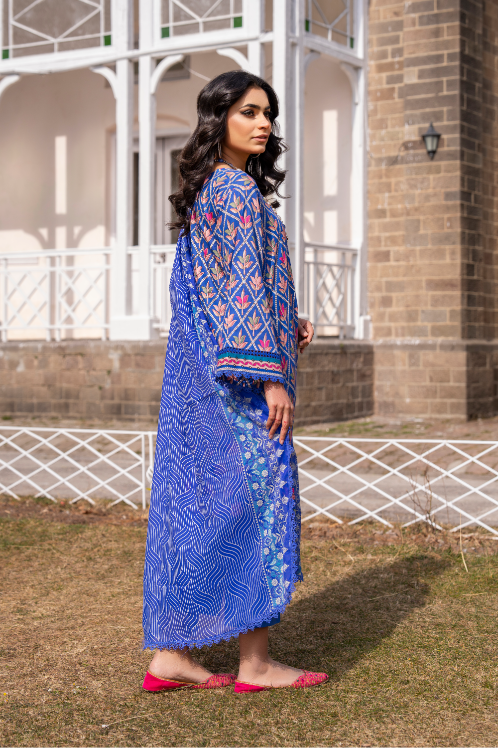 3 PC Unstitched | Printed Lawn Suit