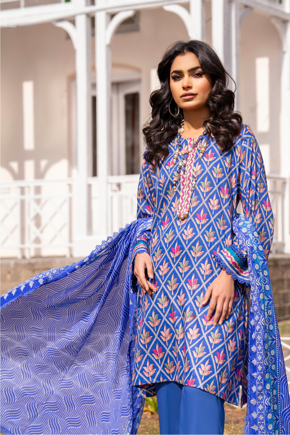 3 PC Unstitched | Printed Lawn Suit