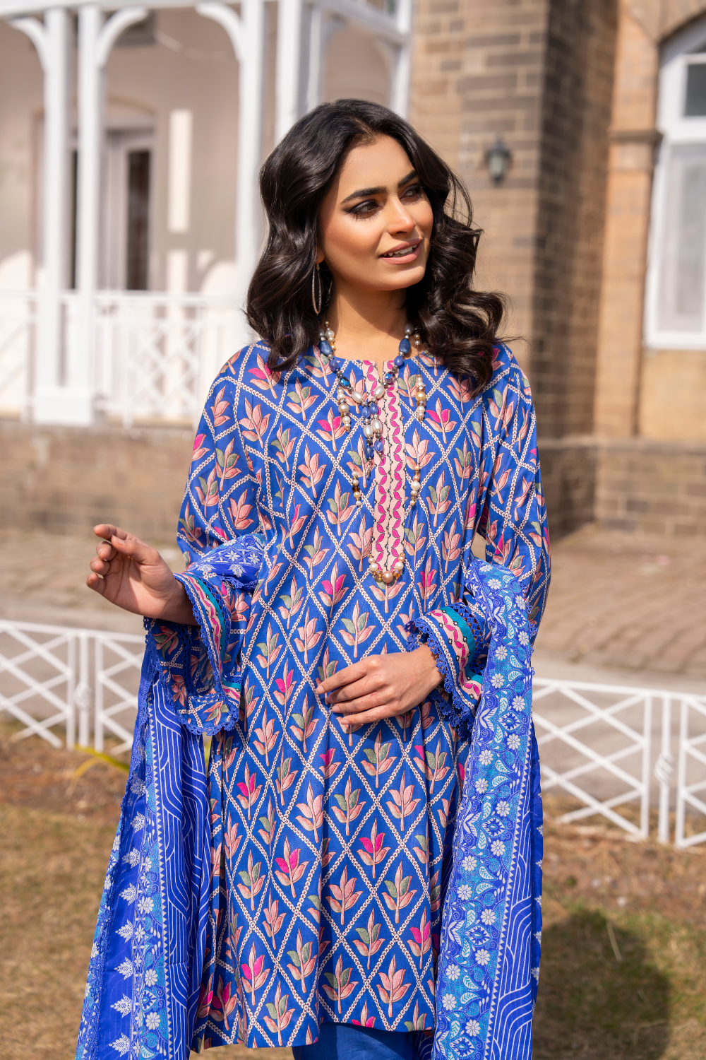 3 PC Unstitched | Printed Lawn Suit