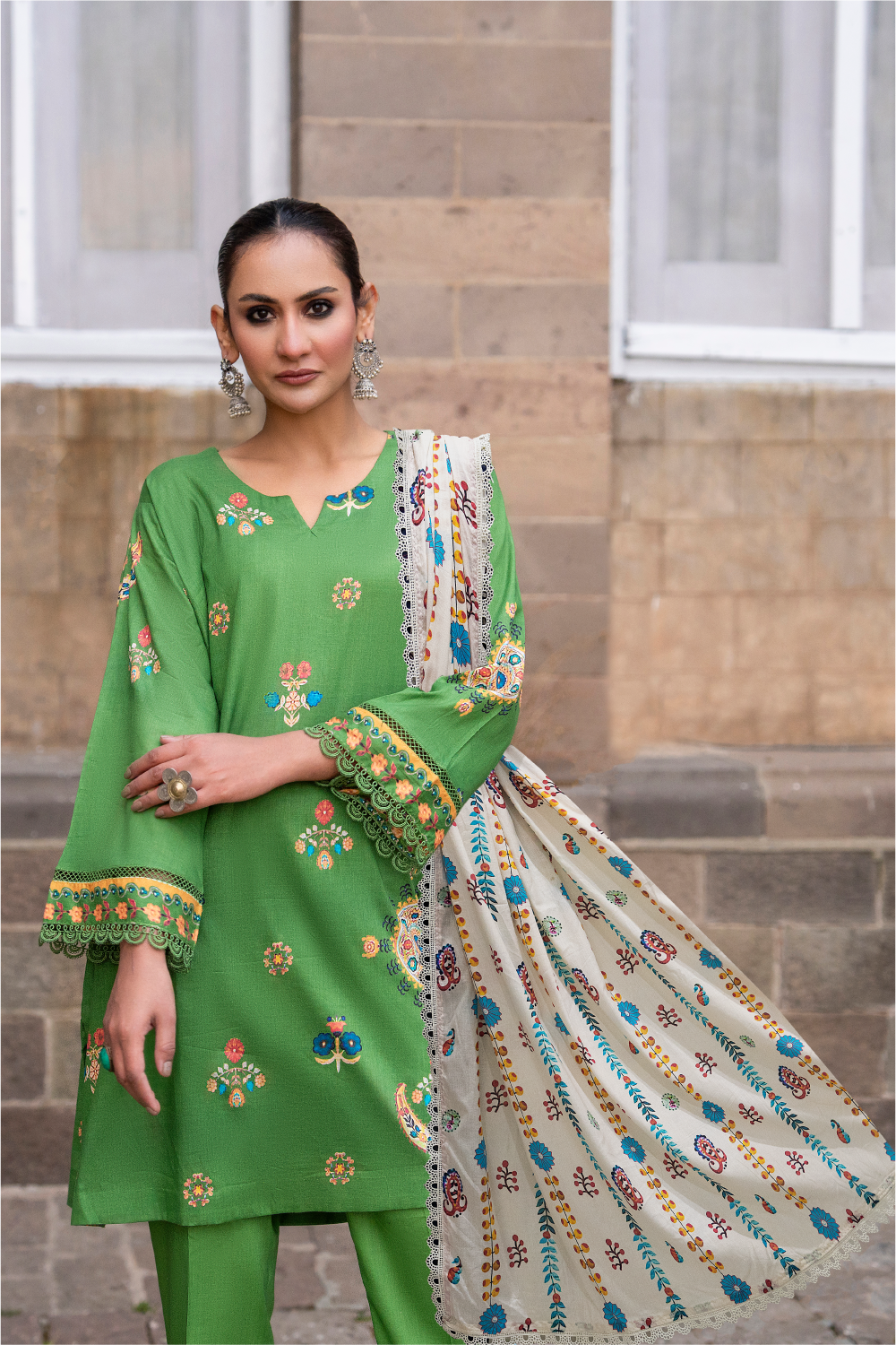 3 PC Unstitched | Printed Lawn Suit