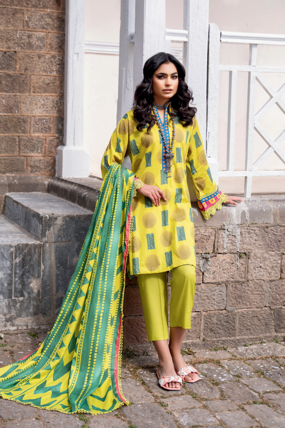 3 PC Unstitched | Printed Lawn Suit