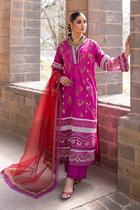 3PC Unstitched | Embroidered Lawn Suit | Sublimation Dupatta