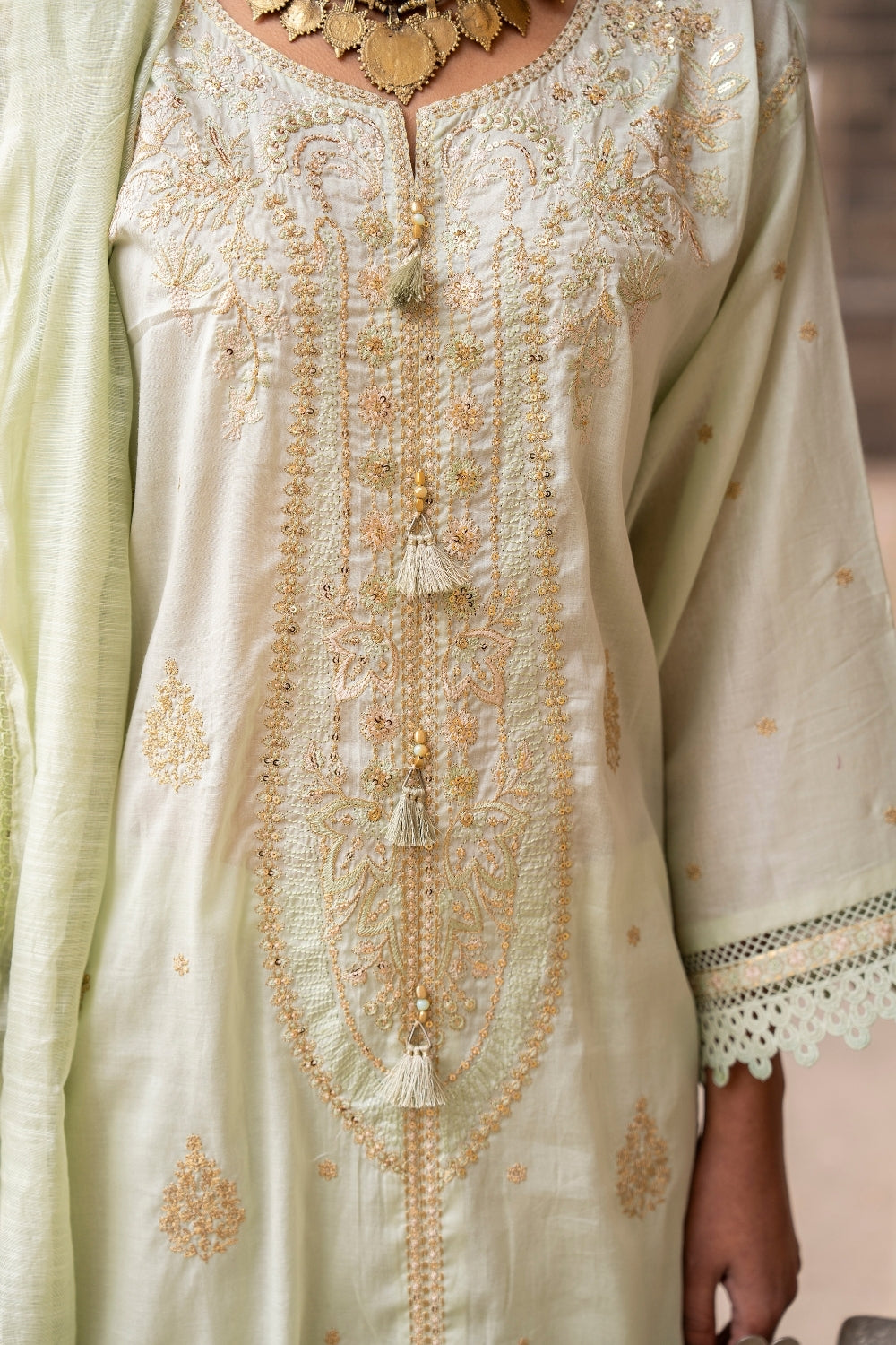 3PC Unstitched | Embroidered Lawn Suit | Slub Lawn Dupatta